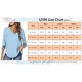 thumbnail image 4 of UVN Womens Blouses 3/4 Sleeve V Neck Summer Shirts for Women Chiffon Dressy Casual Tunic Tops, 4 of 4