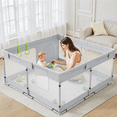 thumbnail image 4 of Fodoss 50x50inch Baby Playpen for Newborns and Toddlers Play Yard for Apartment Indoor Large Baby Activity Center Gray, 4 of 7