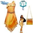 thumbnail image 2 of Disney-vestido de princesa Pocahontas para niñas, ropa india de playa, Cosplay de Halloween, fiesta de cumpleaños, disfraz de carnaval, regalo para niños, 2 of 5