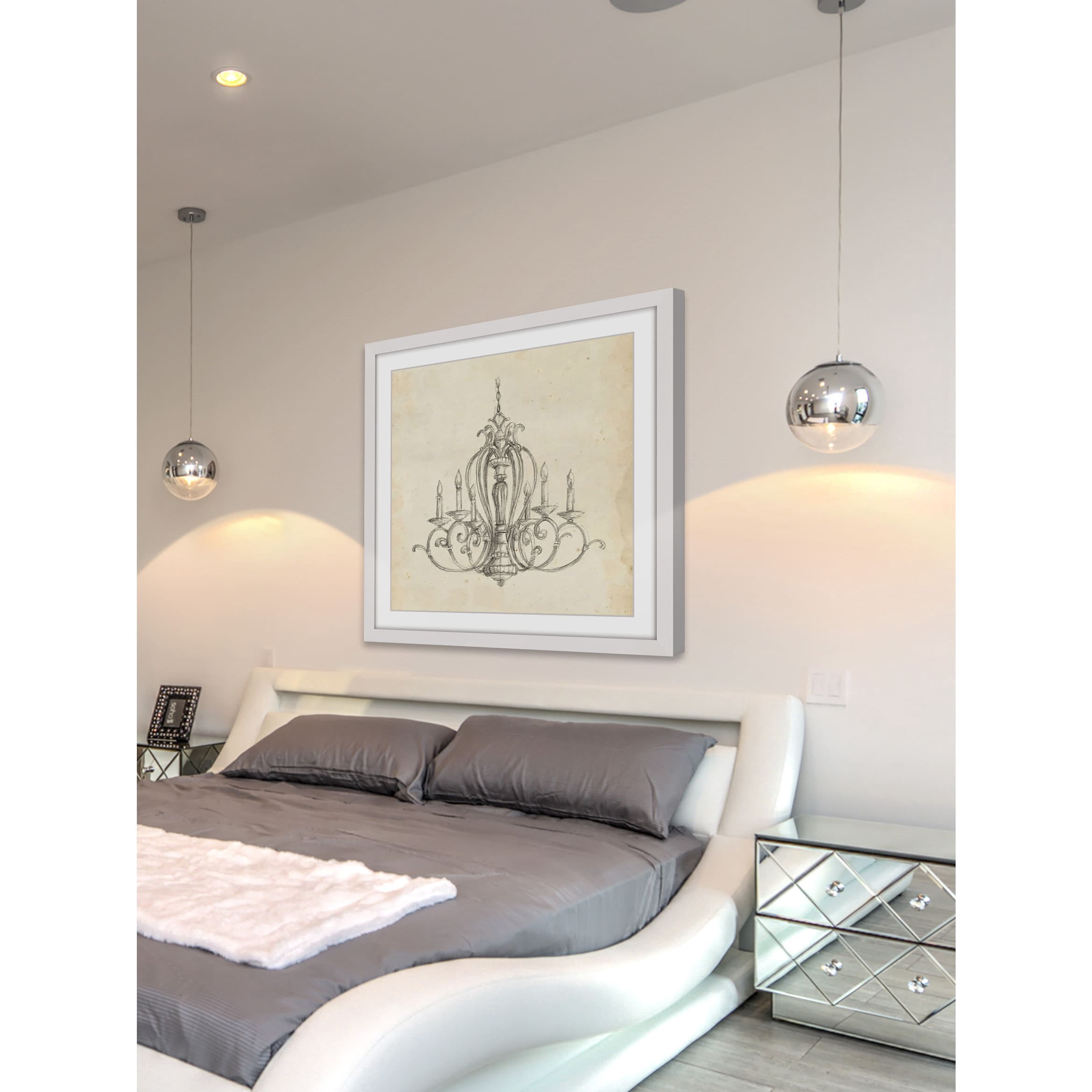 Marmont Hill "Classical Chandelier I" Framed Painting Print