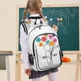 thumbnail image 7 of FORMRS Unisex School Backpack 17" Student Travel Bag with Laptop Compartment, Colorful Flower, 7 of 7