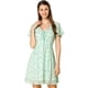 thumbnail image 1 of Vestido de Gasa Allegra K con cuello En V y Manga con Volantes Florales para Mujer Verde claro L, 1 of 6