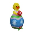 thumbnail image 3 of 4 Foot Easter Inflatable Chick with Flower Yard Decoration by BZB Goods, 3 of 5