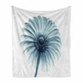 thumbnail image 1 of Flower Soft Flannel Fleece Blanket, Photo of a Daisy Flower with X-rays Different Look to the Plants in Nature Art Print, Cozy Plush for Indoor and Outdoor Use, 50" x 70", Teal White, by Ambesonne, 1 of 6