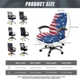 thumbnail image 6 of Renewold American Flag Paw Computer Office Chair Cover Spandex Office Chair Cover Rotating Chair Slipcover Dustproof High Back Computer Chair Cover for Pets Dogs Cats, S, 6 of 7
