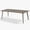 Gray, variant on Outdoor Patio Dining Table for 8, Aluminum Outdoor Dining Table with Umbrella Hole, All Weather Patio Table for Garden, Deck, Porch, Lawn, Backyard Furniture, Brown