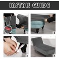 thumbnail image 6 of Luxury Velvet Chaise Lounge Slipcover – High-Stretch, Machine Washable Cover for Armless Chaises – Indoor Chaise Cover for Living Room, Sofa, Bedroom (Taupe), 6 of 13