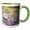 Green/White, variant on , Papua New Guinea. Village of Vanimo. Colorful Png Money., 15oz Two-tone Blue Mug