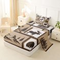 thumbnail image 2 of Manfei Jungle Wildlife Twin Sheets,Mountain Pine Bedding,Brown,3pcs,1 Fitted Sheet and 1 Pillowcase, 2 of 6