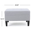 thumbnail image 5 of Grey Fabric Ottoman: Versatile Upholstered Footstool, Extra Seating, or Side Table for Living Room, 5 of 9