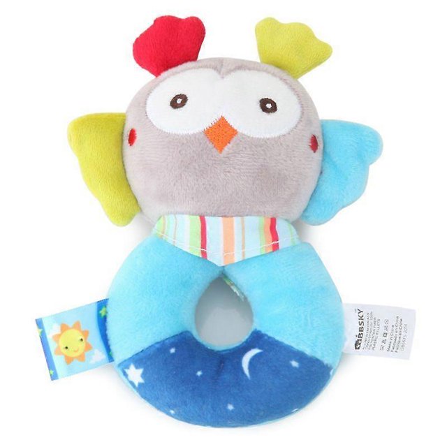 New Owl Round Rattle Round Hand Rattle Baby Hand-Grab Bell Plush Toy