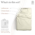 thumbnail image 3 of Threadmill Cotton Twin Sheet Set | 100% Cotton Sheets for Twin Size Bed | Damask Jacquard Sateen Twin Bed Sheets Set with 16” Deep Pocket | Soft Breathable 3-Piece Cooling Sheet Set | Ivory, 3 of 8