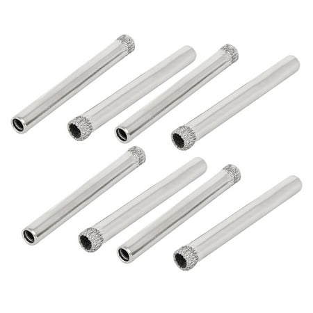 - Unique Bargains6mm Cutting Diameter Diamond Coated Round Shank Glass Hole Saw Drill Bits 8pcs