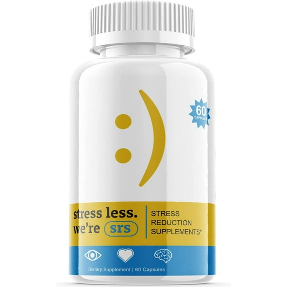 (1 Pack) SRS Stress Reduction Supplement - Dietary Supplement for Focus, Memory, Clarity, & Energy - Advanced Cognitive Support Formula for Maximum Strength - 60 Capsules
