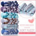 thumbnail image 5 of Anlisim Calcetines Difusos Para Mujer, Acogedores Y Esponjosos Pantuflas De Cabina De Invierno, Forro Polar Cálido, Suave, Grueso, Cómodo, Regalo, Calcetines Navideños Para El Hogar (Flamenco A (5 Par, 5 of 5