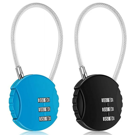 2 Pack Combination Lock 3 Digit Outdoor Waterproof Padlock for School Gym Locker, Sport_wm25