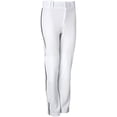 thumbnail image 4 of Wire2wire Youth Tournament Open Bottom Piped Baseball Pant White/Black Xl, 4 of 8