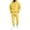 Yellow, variant on Delconic Mens Hoodie and Jogger Set Two Piece Tracksuit Full Zip Sweatshirt Drawstring Pants Casual Athletic Outfit Black L
