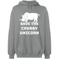 thumbnail image 2 of OXI Hoodie Sweatshirt - Save The Chubby Unicorn, Basic Casual Hoodie for Men's and Women Fleece Hoodie Long Sleeve - Sport Grey 3X-Large, 2 of 3