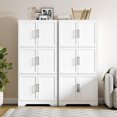 thumbnail image 3 of Cozy Castle Kitchen Pantry Cabinet with Soft Doors and Adjustable Shelves 68.5", Freestanding Cupboard for Dining Room Living Room Bathroom Linen & Laundry White, 3 of 8