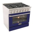 thumbnail image 6 of 36 in. 5.2 cu. ft. Dual Fuel Range for Propane Gas Sealed Burners in Blue., 6 of 13