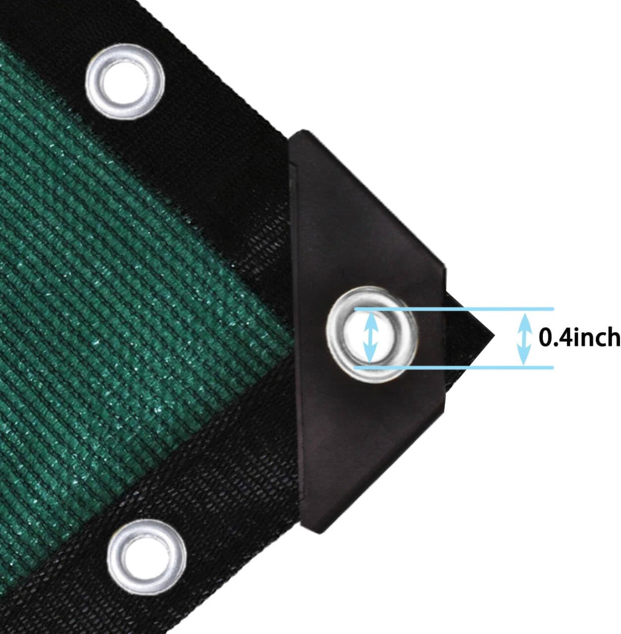 90% Green Shade Cloth 12ft x 14ft Heavy Duty Outdoor Mesh Tarp with Grommets, Sun Shade Canopy for Patio, Garden, Greenhouse, Chicken Coops, Plants Vegetables, Swimming Pool