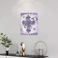 thumbnail image 2 of Christian Cross Wall Art Purple Flower Cross Hummingbird Pictures Wall Decor Religious Inspirational Canvas Painting Print Catholic Decor Artwork for Office Bathroom Bedroom Living Room Church 12"x16", 2 of 6
