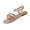 Rose Gold, variant on Strappy Sandals for Women Flat Gladiator Criss Cross Multistrap Open Toe Ankle Buckle Dressy Casual Beach Vacation Summer Comfortable Walking