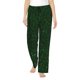 thumbnail image 1 of Balery Emerald Green Sparkling Pantalones de pijama para mujer, pijamas ultraligeros, pantalones de estar por casa-Medium, 1 of 6