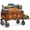 Orange, variant on Timber Ridge 49" Extra Long Collapsible Folding Wagon with Tailgate&Brakes , 300lbs Heavy Duty Foldable Wagon with Adjustable Handle, Gray