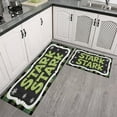 thumbnail image 3 of Christmas Kitchen Mat Set of 2 Anti Fatigue Kitchen Mats for Floor,Merry Christmas Stark Green Plaid Rugs for Kitchen Floor for Bathroom,Room Bedroom (47x17+30x17in), 3 of 7