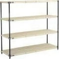 thumbnail image 5 of Global Industrial PM18547N5 Beige & Blue Nexelite Vented 5 Tier Nexelon Plastic Shelving - 54 x 18 x 74 in., 5 of 5