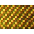 thumbnail image 1 of Ahgly Company Machine Washable Indoor Rectangle Checkered Yellow Modern Area Rugs, 3' x 5', 1 of 4