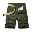 thumbnail image 2 of Lilgiuy Men's Cargo Shorts Zipper Button Pockets Cropped Cargo Shorts Clearance Sales Winter Fashion 2022, 2 of 3