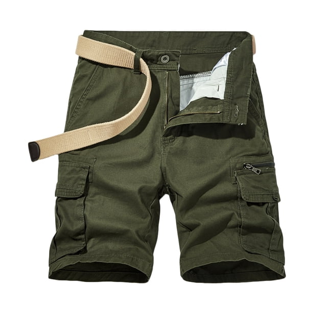 Pantalones Cortos Para Hombre Pantalones Cargo Casual Bolsillos Con Botones Con Cremallera Recortada Odeerbi ODB157554