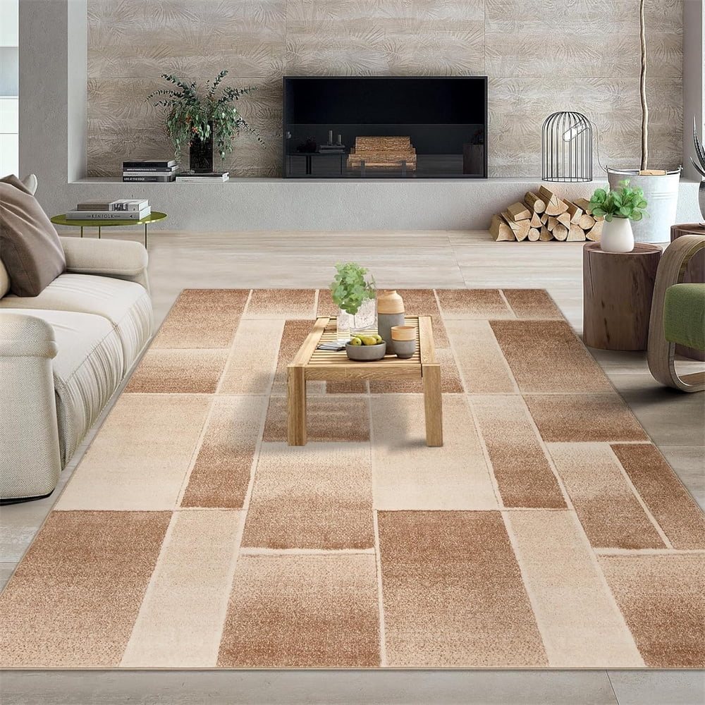 Modern Geometric Patchwork Area Rug, 2×6/5x7/ 8×10/9×12/ 10×13ft Large Rugs for Living Room, Collection Indoor Rugs for Bedroom, Throw Carpet Floor Decor for Entryway Dining Room Office Nursery