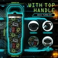 thumbnail image 2 of 30 oz Gamer Tumbler with Straw, 30oz Gaming Flip Straw Tumbler Insulated Coffee Travel Mugs Cup Water Bottle Gamer Gifts for Men Dad Boy Boyfriend, 2 of 6