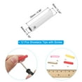 thumbnail image 2 of Uxcell 12 Pcs Shoelace Tips with Screw, Alloy 25mm Aglets Shoes Lace Cords End Tips for Clothes Strings, White, 2 of 6