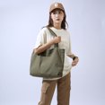 thumbnail image 4 of Bolsos Mujer Lona Hombro Bolso bandolera de gran capacidad Bolso sólido Verde FLhrweasw Nuevo, 4 of 7