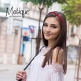 thumbnail image 2 of Motique Accessories Thin Headbands for Women Solid Satin 4 Pack - White, 2 of 5