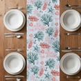 thumbnail image 4 of Table Runner 72 Inches Long for Kitchen Dining, Green Red Coral Dresser Scarf Farmhouse, Dining Table Decorations for Wedding/Parties, Coastal Nautical Summer Beach 16 x 72 In, 4 of 8