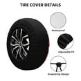 thumbnail image 2 of Honeii Merry Christmas Santa Claus A Print Tire Covers, Waterproof Anti-UV Sun Snow Rain Tire Covers for Trailers, RV, Camper, SUV, Truck-14 inch, 2 of 6