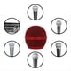 thumbnail image 3 of Rejilla de Micrófono Inalámbrica Accesorios para Micrófonos Cabezal de Rejilla de Micrófono de Metal para , SM58S, SM58LC y Más Rojo, 3 of 8