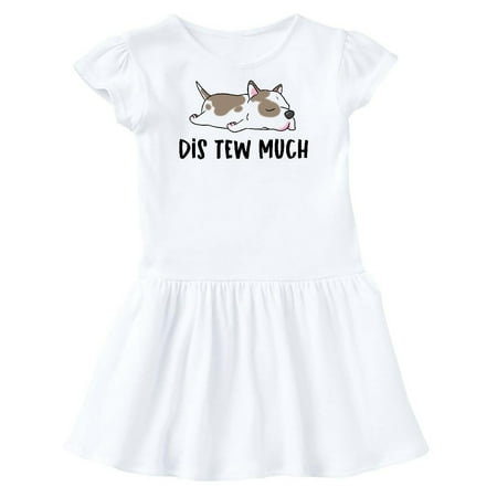 

Inktastic Napping Dis Tew Much Pit Bull Spots Gift Toddler Girl Dress