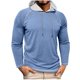 thumbnail image 2 of pstuiky camisas de hombre de manga larga, Camisa básica de manga larga con cuello redondo y transpirable de color sólido a la moda informal para hombre tops de invierno para hombre m, 2 of 7