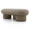 thumbnail image 2 of Kavren Modern Oval Glossy Low Profile Coffee Table, Brown, 2 of 14
