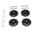 thumbnail image 4 of Piezas De Nivelación De La Cama De Calor De La Impresora 3D, Resistencia A La Corrosión Rueda De Pulgar M4 De Alta Dureza Buena Estabilidad Para Anet A8 Para Prusa I3 Plus Para Cergrey Blanco negro, 4 of 8