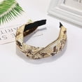 thumbnail image 4 of Ethnic Hairband (Embroidery Flower/Leaf Headband) Bezel, Cross Knotted Head Bands for Women and Girls, 4 of 35