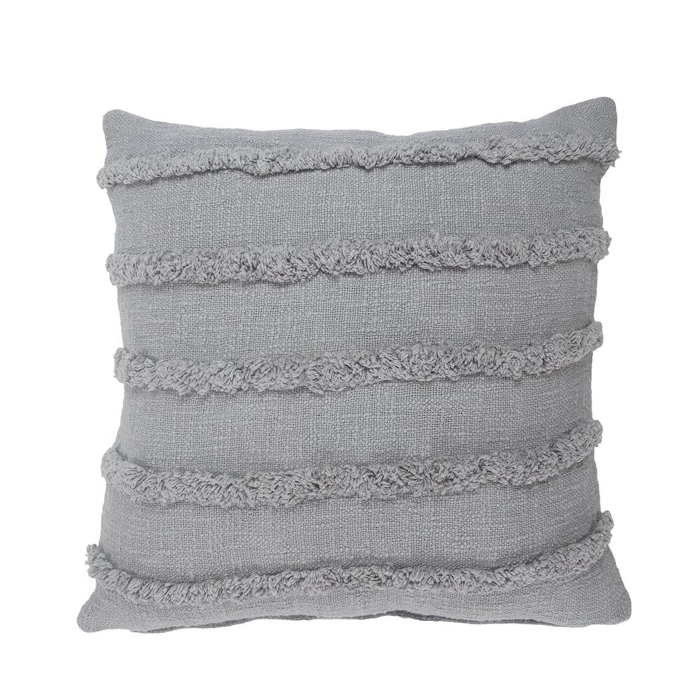 Ox Bay Gray Solid Organic Cotton Square 2 Piece Pillow Feather Filled Set