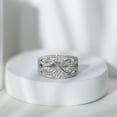 thumbnail image 4 of Rosec Jewels Lab Created Diamond Anniversary Ring - Designer Infinity Ring - EF-VS Quality, 925 Sterling Silver, US 4.00, 4 of 8